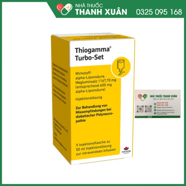 Thiogamma Turbo-Set - Điều trị rối loạn cảm giác trong bệnh đa dây thần kinh đái tháo đường